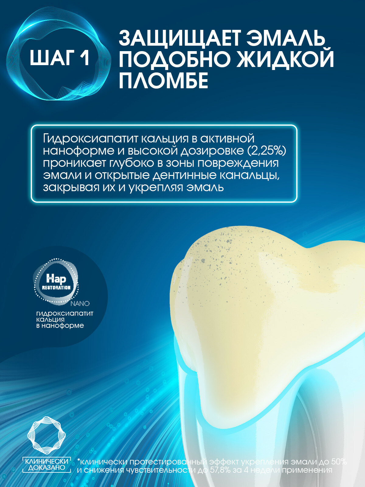 Изображение Ополаскиватель для полости рта Innova жидкая эмаль, для чувствительных зубов, защита эмали, 220 мл