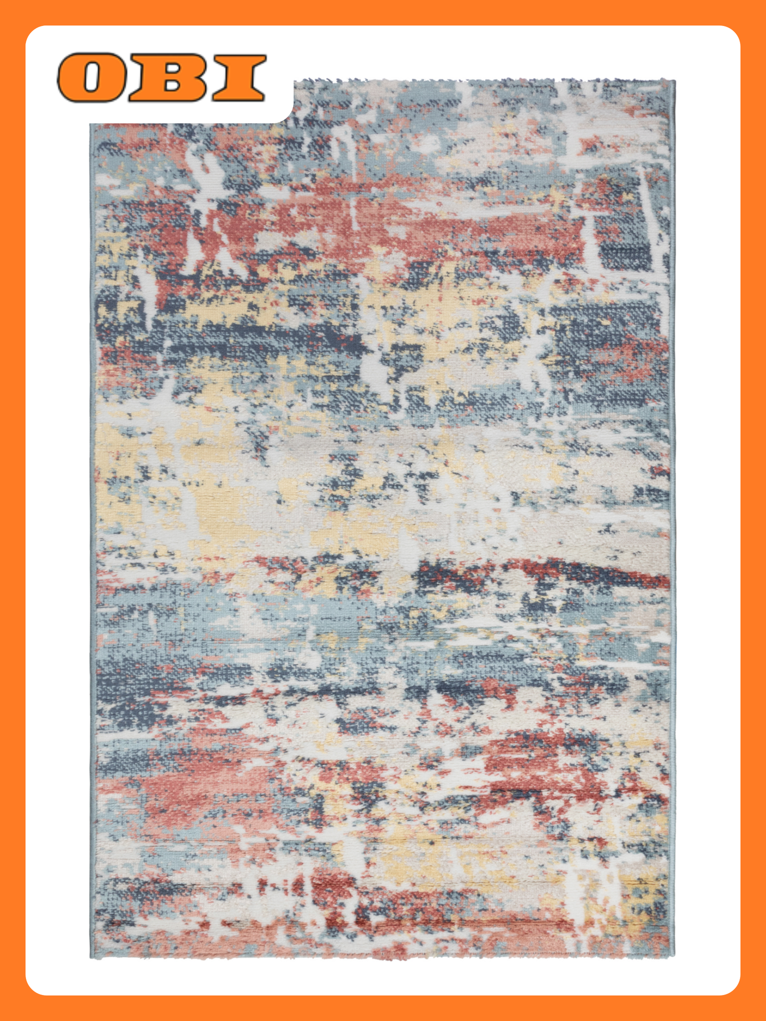 Ковер VENZA 1.6x2.3 м высота ворса 10мм абстрактный дизайн синий/розовый