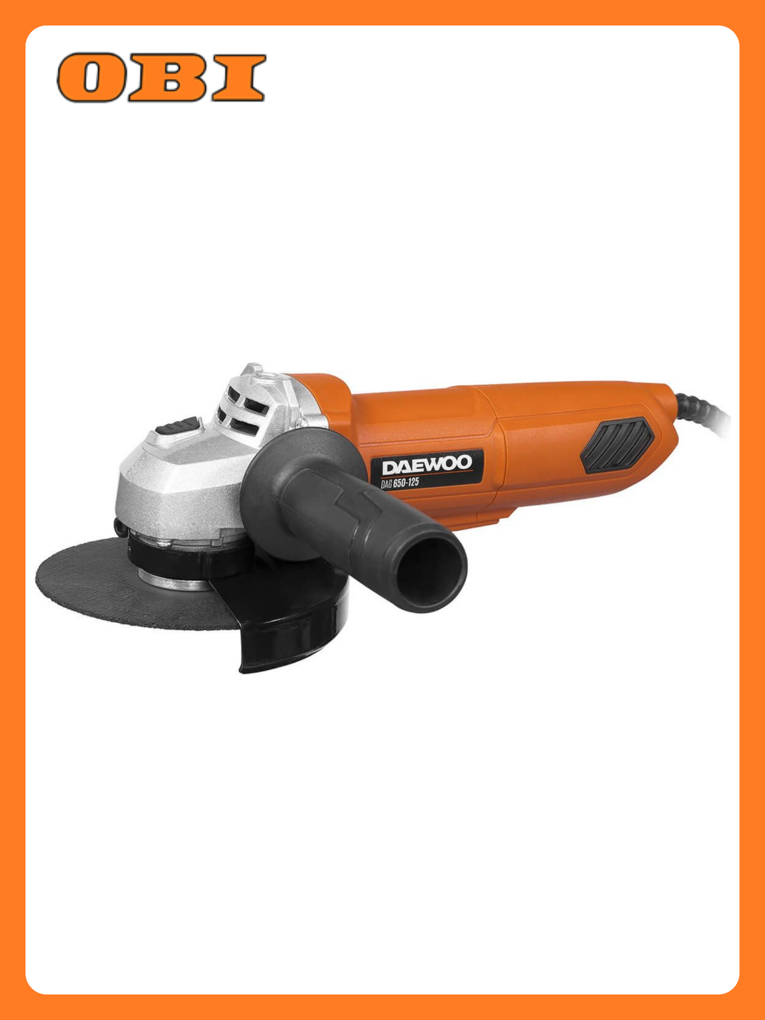 Шлифмашина DAEWOO DAG 650-125 защитный кожух блокировка шпинделя трехпозиционная рукоятка