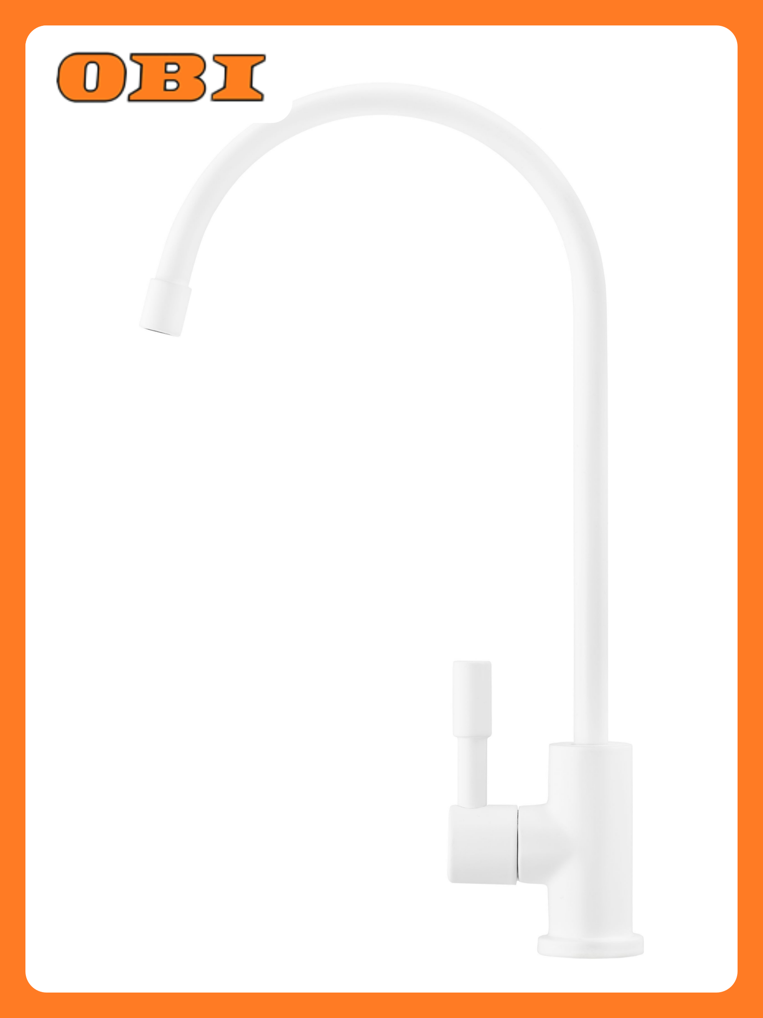 Кран для чистой воды барьер нержавеющая сталь белый матовый