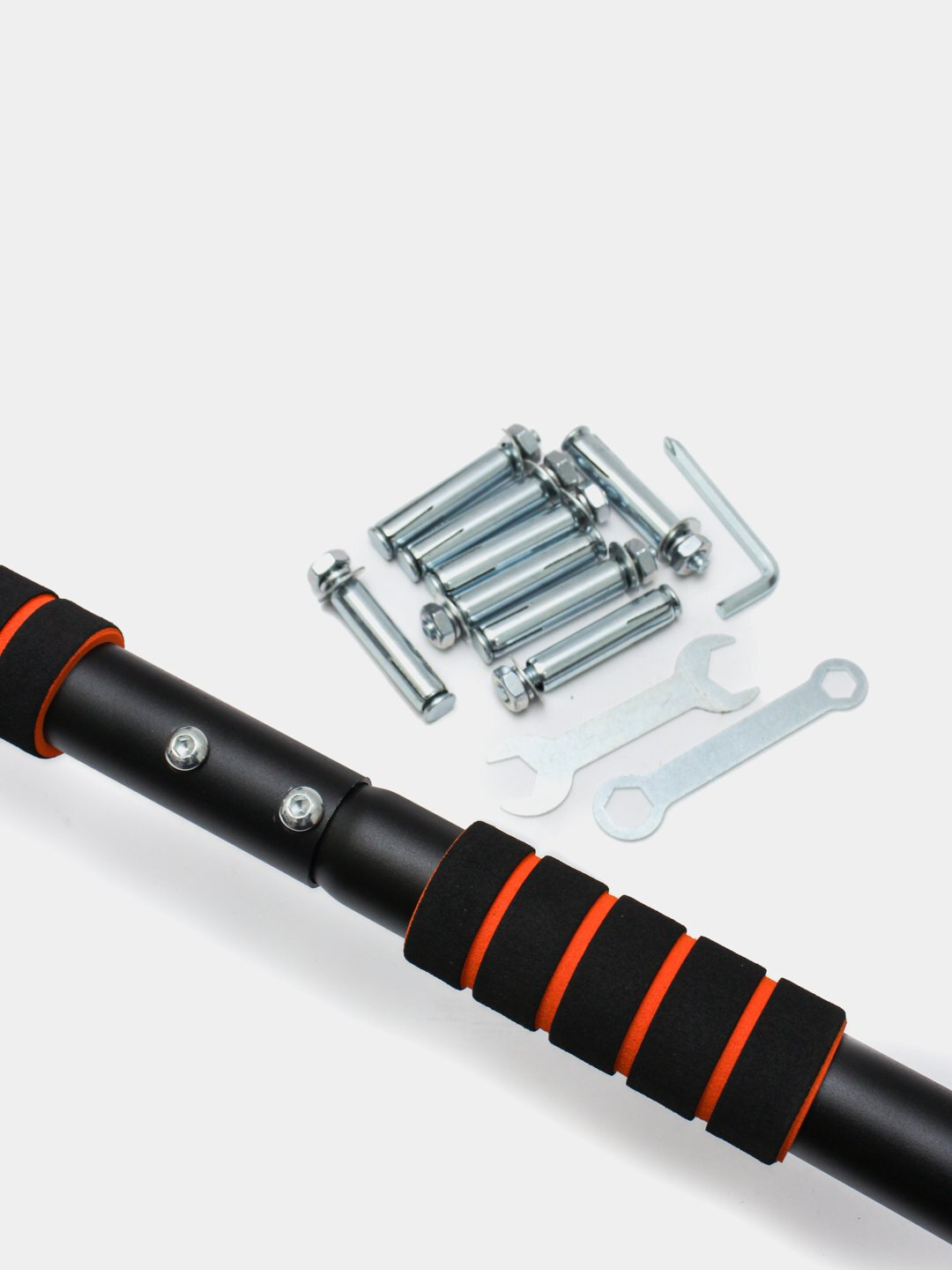 Горизонтальный турник 3в1, настенный, черный, для широкого и узкого хватов, до 200кг — фото 1