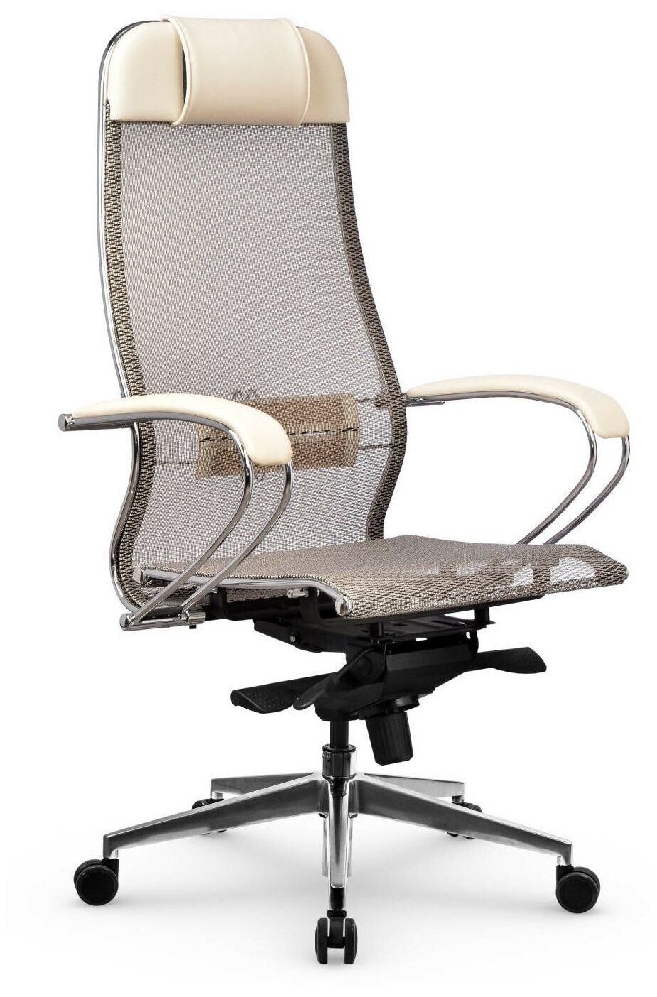 Компьютерное кресло Метта Samurai S-1.041 офисное, обивка: текстиль/искусственная кожа, цвет: молочный