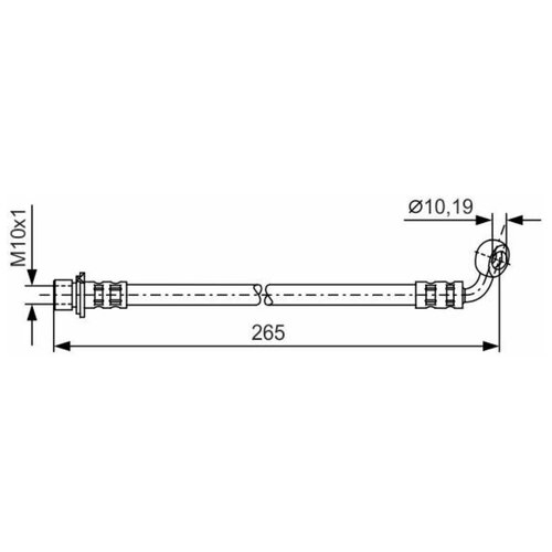 BOSCH 1987481128 Шланг тормозной BOSCH 1987481128 L.Cr.J100 R задн внеш