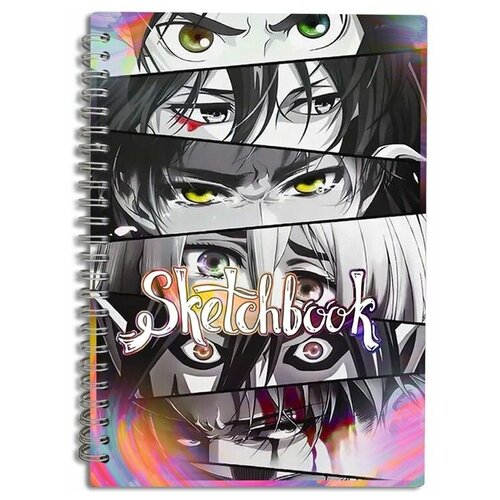 Скетчбук A5 50 листов с деревянной обложкой Fтака титанов Йегер - 363