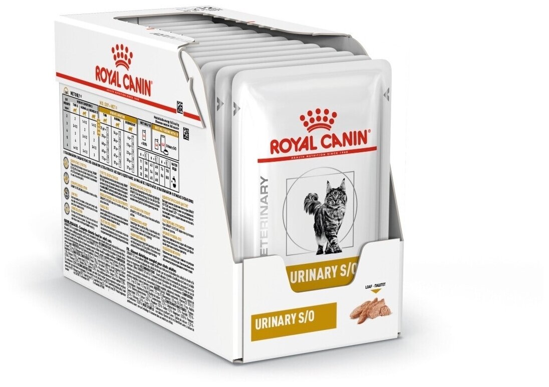 Royal Canin Urinary S/O влажный корм, паштет для кошек при профилактике МКБ 12*85 гр - фотография № 9