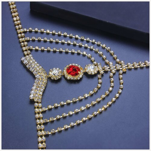 Изображение товара Сексуальное нижнее белье, стринги цепочка для тела, трусики, стразы, цепочка на талию