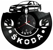 Часы из винила Redlaser "Skoda, Шкода" VW-10427