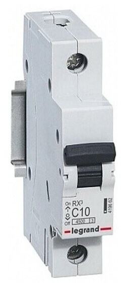 Автоматический выключатель Legrand RX3 10А 1P (C) 4,5kA, 419662