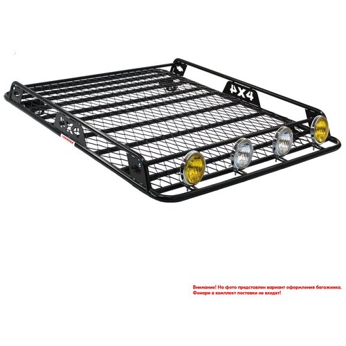 Багажник ВАЗ-2123 Chevrolet Niva, LADA Niva Travel с боковым ограждением с сеткой на рейлинги