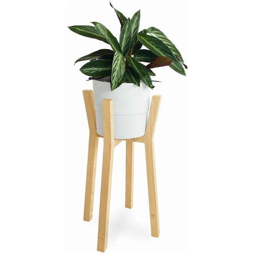 Подставка для кашпо, цветов и растений напольная деревянная Герберт от Flora Urban диаметр: 20 см, высота: 58 см, размер: M, цвет: Дуб натуральный