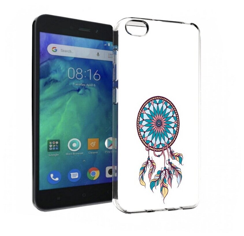 Чехол задняя-панель-накладка-бампер MyPads ловец снов синий для Xiaomi Redmi Go противоударный