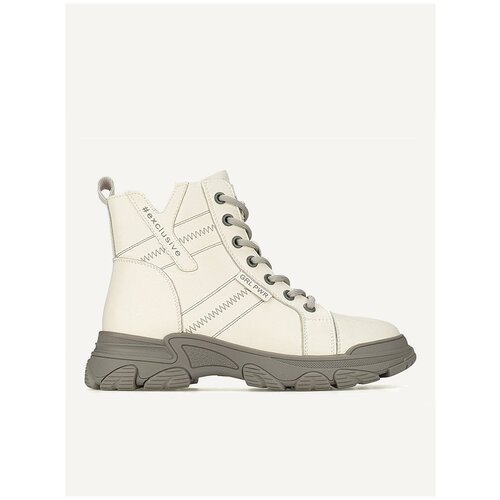 фото Ботинки женские, цвет молочный, размер 36, бренд rita bravuro, артикул dl_681_молочно-серый