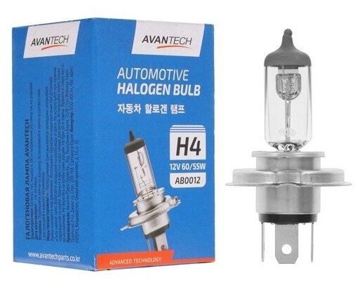 Лампа Галогеновая H4 (Hb2) 12V 60/55W AVANTECH арт. AB0012