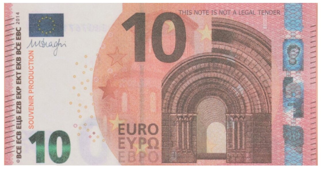 Забавная пачка денег 10 евро, сувенирные деньги для розыгрышей и приколов - фотография № 4