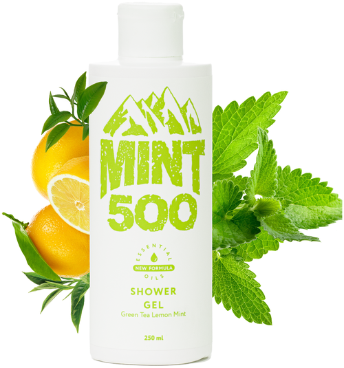 Увлажняющий гель для душа с ароматом мяты, зеленого чая и лимона Mint500 Shower Gel Green Tea Lemon Mint 250 мл