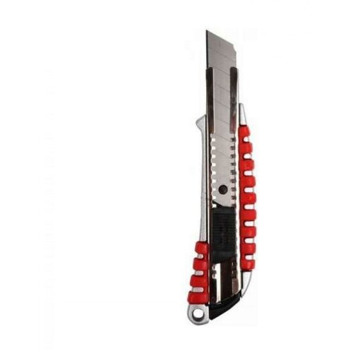 Нож с сегментированным лезвием 18мм металлический обрезиненный корпус Rexant 12-4900