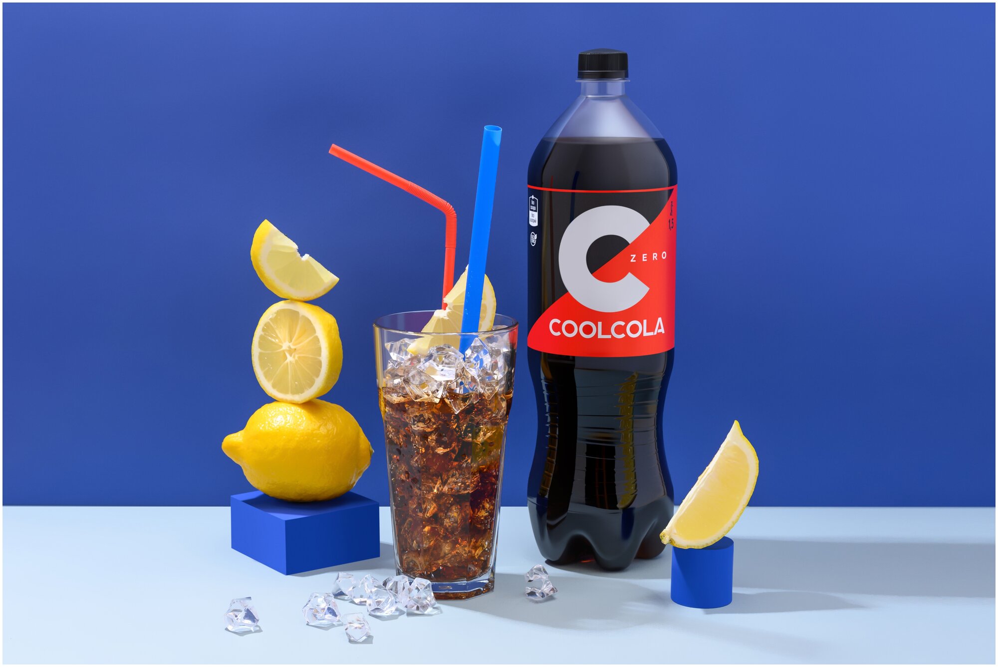 Напиток "Кул Кола без сахара" ("Cool Cola Zero") безалкогольный сильногазированный, ПЭТ 1.5 (упаковка 6шт)