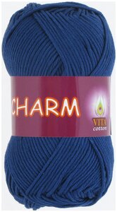 Фото Пряжа для вязания VITA CHARM (Шарм), цвет: 4158 (темно-синий); 1 моток, состав: 100% мерсеризованный хлопок, вес: 50 г, длина: 106 м