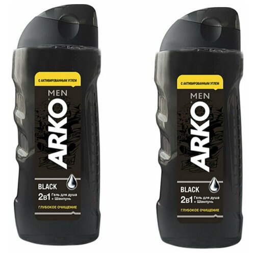 ARKO Men 2в1 Гель душ+шамп 260мл BLACK (2 штуки)