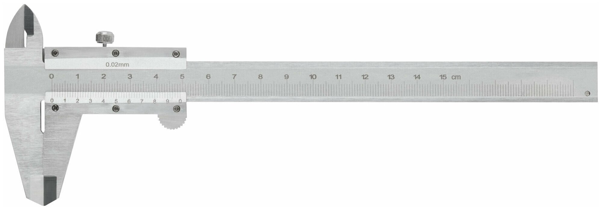 Штангенциркуль металлический хромированный 150 мм/ 0,02 мм ( пластиковый кейс ) 19840 - фотография № 9