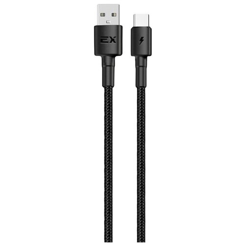 Дата-кабель/Exployd/USB - TYPE-C/круглый/нейлон/чёрный/1М/2.4A/Flow/EX-K-1281 кабель exployd ex k 1281 type c usb 2 4 а 1 м нейлоновая оплетка черный