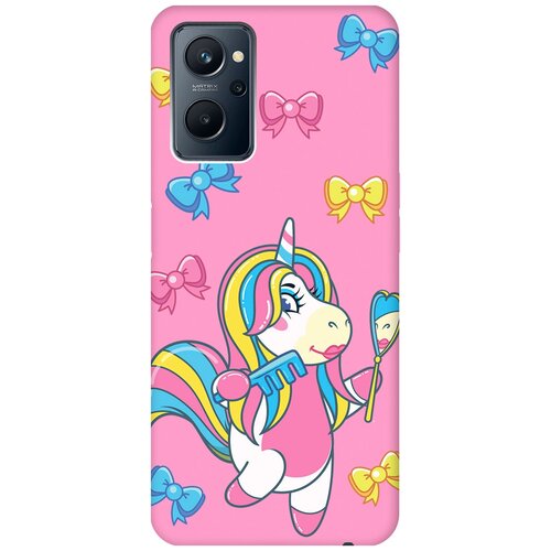 Матовый чехол Lady Unicorn для Realme 9i / Рилми 9и с 3D эффектом розовый матовый чехол lady unicorn для realme 7 рилми 7 с 3d эффектом бирюзовый