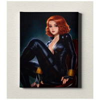 Интерьерный постер на стену для дома, в подарок / Картина на холсте для интерьера - NeoArtCorE "Marvel комикс : Черная вдова", размер 30х40см