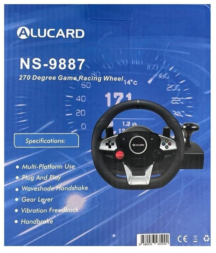 Универсальный игровой гоночный руль с педалямиприставка для консолей для ПК PS3 PS4 Android Xbox One Xbox 360 Nintendo Switch