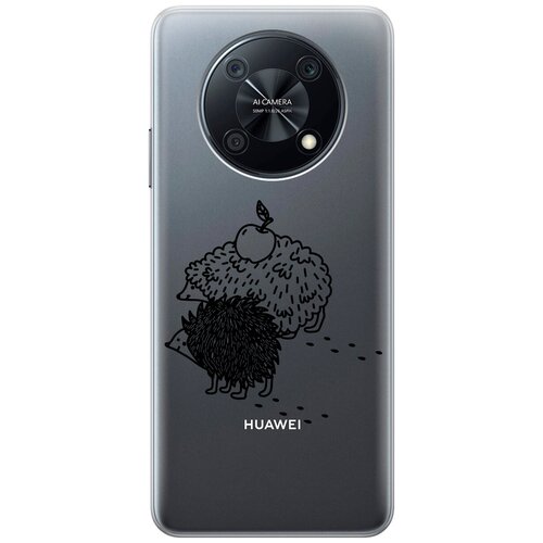 Силиконовый чехол с принтом Funny hedgehogs для Huawei nova Y90 / Хуавей Нова У90 силиконовый чехол на huawei nova y90 хуавей нова 90 мои языковые способности прозрачный
