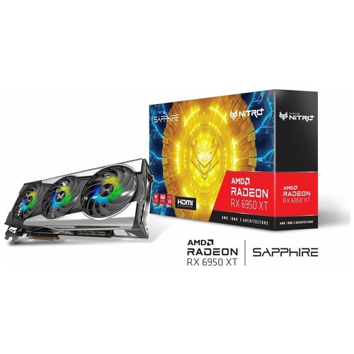 Видеокарта Sapphire Nitro+ Radeon RX 6950 XT Gaming OC 2116MHz PCI-E 4.0 16384Mb 18000MHz 256-bit 11317-02-20G