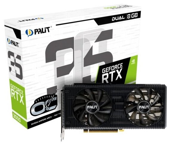 Видеокарта Palit GeForce RTX 3050 DUAL OC 8G