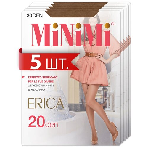 Колготки MiNiMi Erica, 20 den, 5 шт., размер 2/S, бежевый