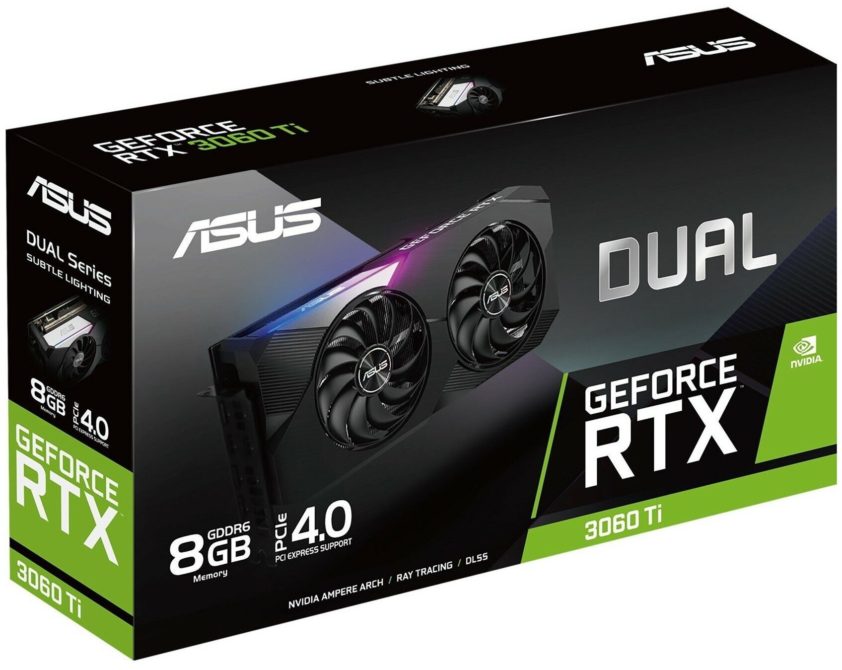 Видеокарта Asus Pci-e 4.0 Dual-rtx3060ti-o8gd6x Nvidia GeForce RTX 3060Ti 8192Mb 256 GDDR6 1710/1400
