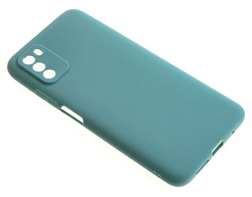 Силиконовый чехол TPU Case матовый для Xiaomi Poco M3 темно-зеленый