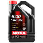 MOTUL Моторное Масло 6100 Save-Lite 0w-20 4 L - изображение