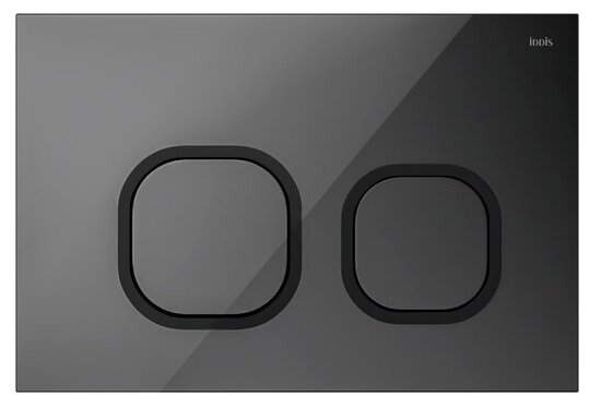фото Клавиша смыва IDDIS чёрная Uniglass 001 (UNG01GBi77)
