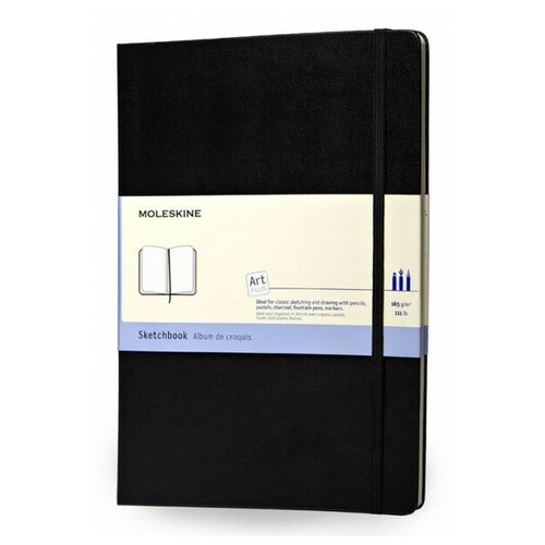 Блокнот для рисования Moleskine ART SKETCHBOOK ARTQP063 Large 130х210мм 104стр. твердая обложка черный