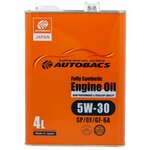 Масло моторное AUTOBACS ENGINE OIL Fully Synthetic 5W-30 SP/CF/GF-6A 4л. - изображение