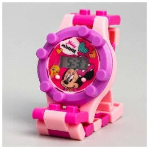 Наручные часы Disney, розовый, розовый disney часы наручные лего минни маус с ремешком конструктором