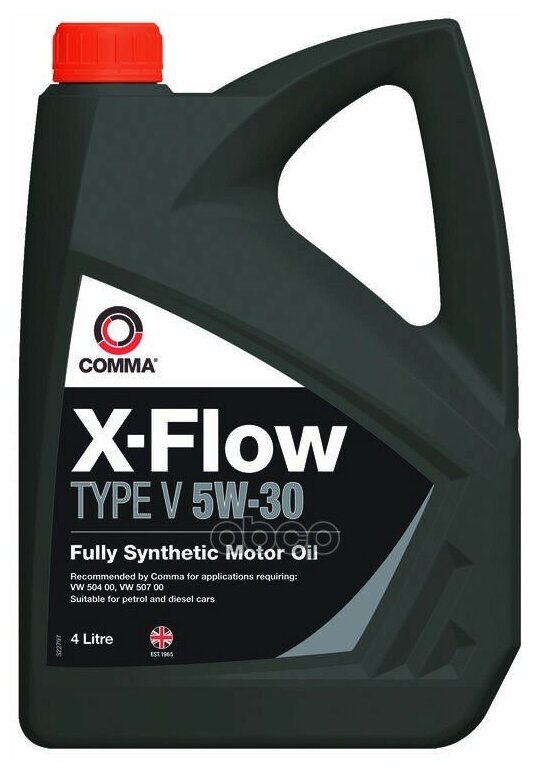 COMMA Масло Моторное 5w30 Comma 4л Синтетика Xflow Type V