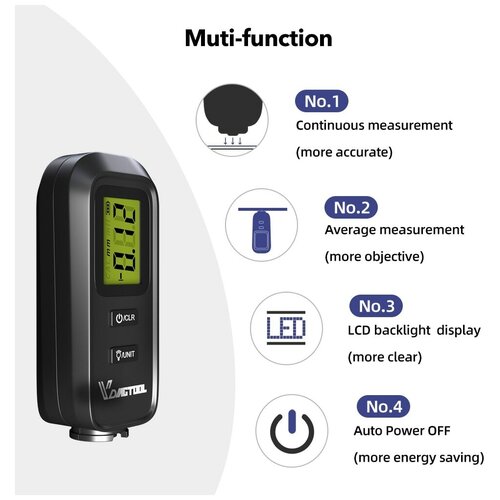 Автомобильный профессиональный толщиномер лакокрасочных покрытий (ЛКП) DIAGTOOL VC-100 (Fe/nFe)