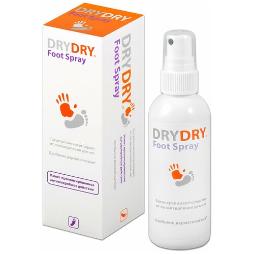 Антиперспирант спрей для ног Dry Dry Foot Spray, 100 мл, 1 шт.