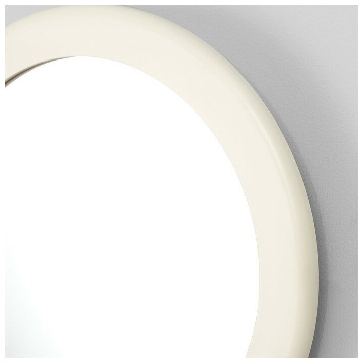 Набор круглых зеркал, 3 шт, d=27 см, зп=22,5 см, белый - фотография № 4