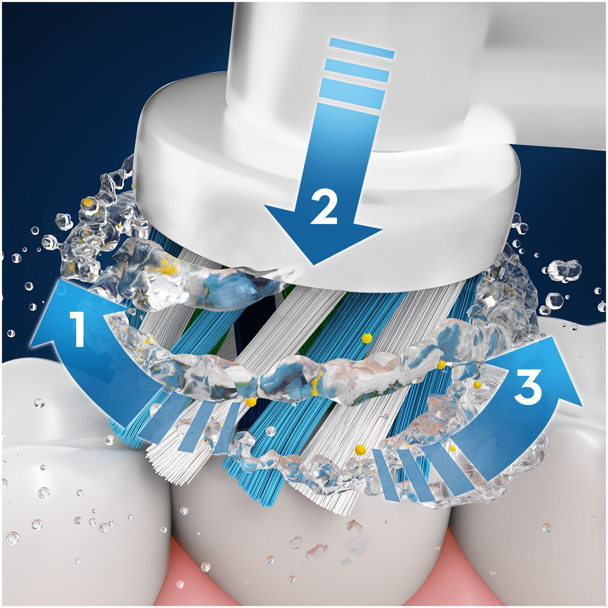 Электрическая зубная щетка Oral-B Pro 560 Cross Action, белый/голубой - фотография № 8