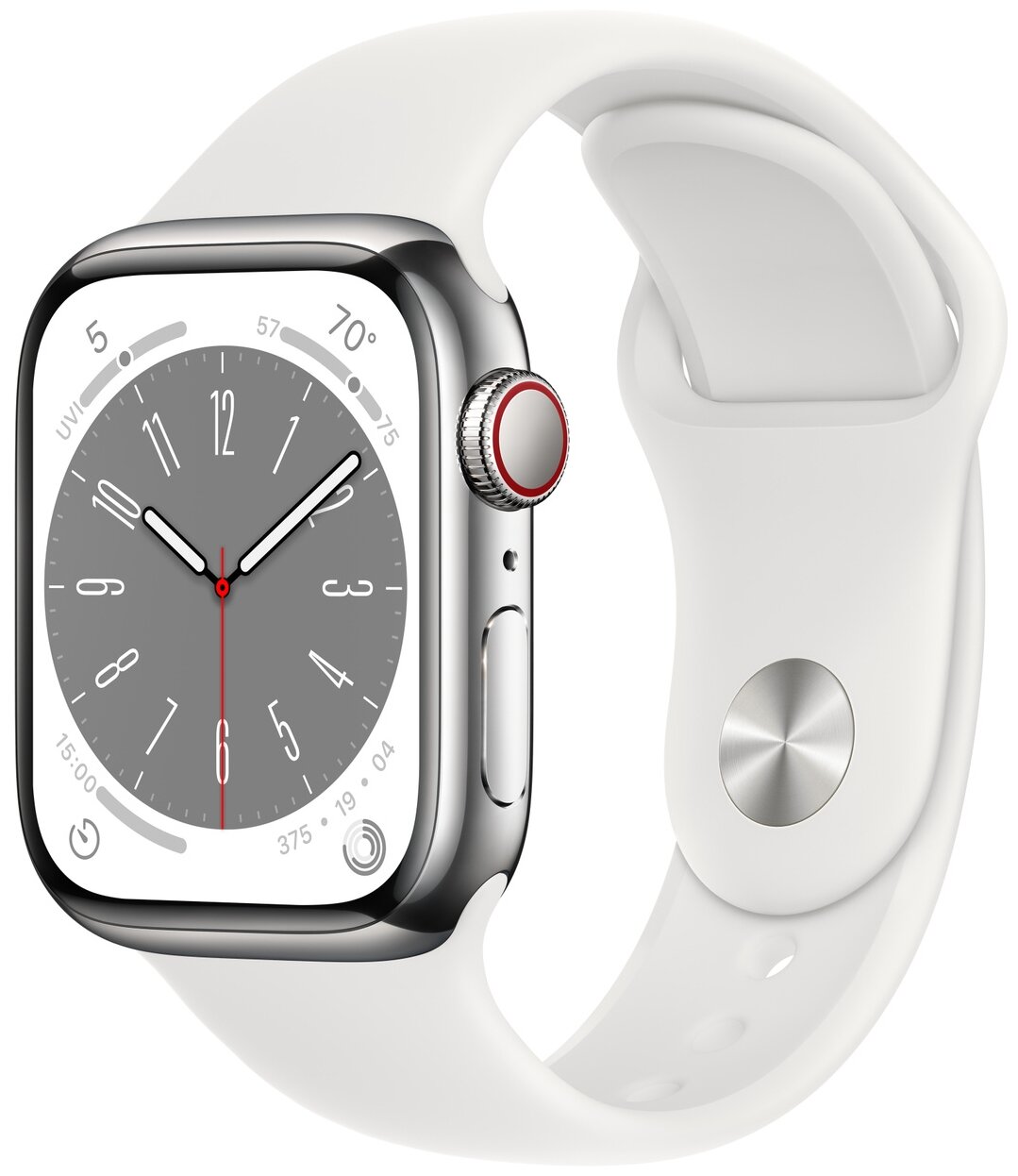 Умные часы Apple Watch Series 8 41 мм Aluminium Case Cellular, silver/white S/M