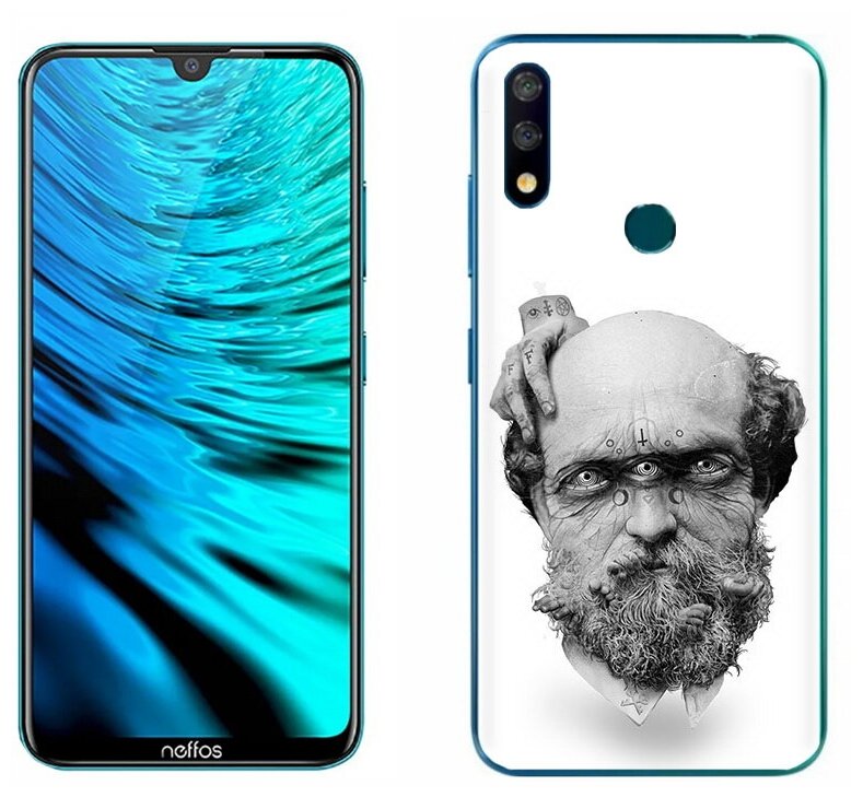 Чехол задняя-панель-накладка-бампер MyPads страшный бородатый мужчина абстракция для TP-Link Neffos X20/TP-LINK Neffos X20 Pro противоударный