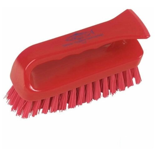 Щетка для уборки ручная с захватом Hillbrush жесткая, красная, 1шт.