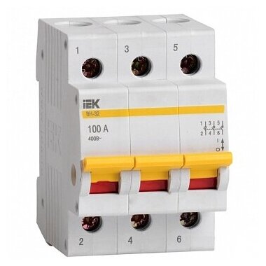 Выключатель нагрузки (мини-рубильник) ВН-32 3Р 32А | код. MNV10-3-032 | IEK (2шт. в упак.)