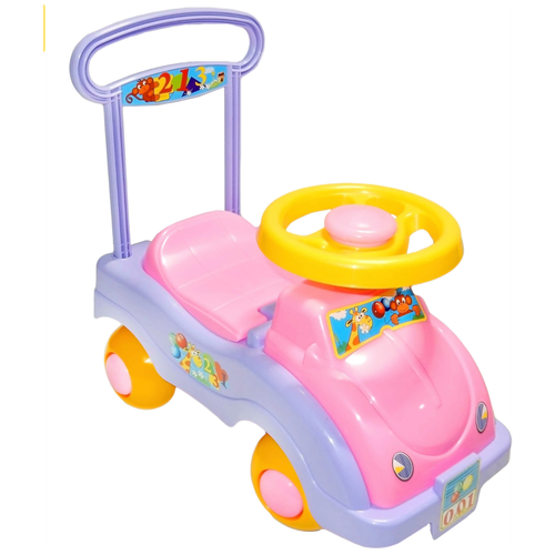 Толокар-автомобиль для девочек, с гудком-пищалкой толокар автомобиль для девочек с гудком пищалкой