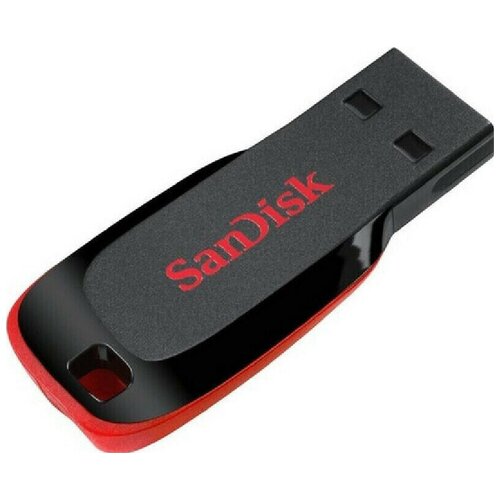 USB Флеш-накопитель Флеш-память SanDisk Cruzer Blade, 128Gb, USB 2.0, красный, SDCZ50-128G-B35 флешка sandisk 128gb cz50 cruzer blade usb2 0